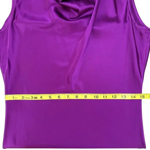 VERONICA BEARD Maelle Draped Purple Stretch Silk Mini Dress - Picture 7 of 8